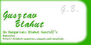 gusztav blahut business card